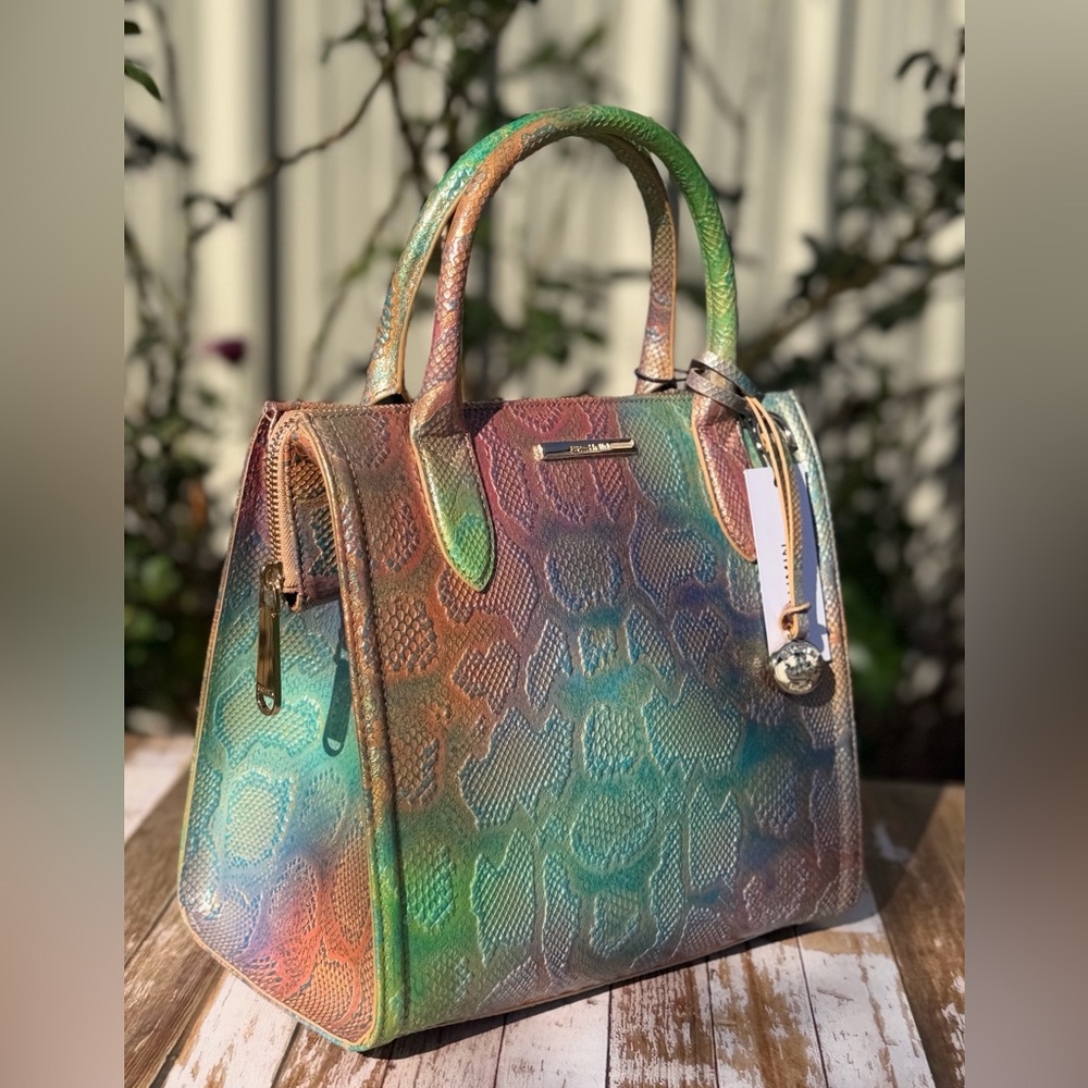 NWT BRAHMIN NEW WITH TAGS Small Caroline All Over Snake - Stunning! price firm - Picture 1 of 15